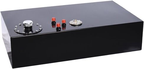 MOTORHOT 17 Gallon Aluminum Gas Tank 65L Fuel Cell Top Feed Universal Polished Racing Street Drifting with Level Sensor and Quick Release Fuel Cap Black in Kuwait