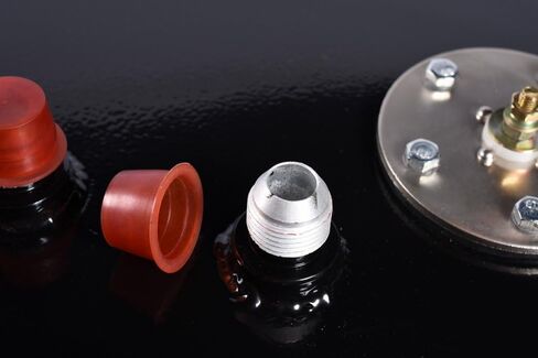 MOTORHOT 17 Gallon Aluminum Gas Tank 65L Fuel Cell Top Feed Universal Polished Racing Street Drifting with Level Sensor and Quick Release Fuel Cap Black in Kuwait