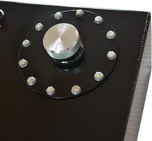 MOTORHOT 17 Gallon Aluminum Gas Tank 65L Fuel Cell Top Feed Universal Polished Racing Street Drifting with Level Sensor and Quick Release Fuel Cap Black in Kuwait