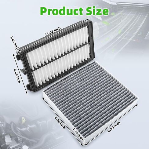 AUTOKAY Cabin and Engine Air Filter Set Fits for Hyundai Santa Fe Tucson Santa Cruz Sonata 2020-2025 for Kia K5 Sorento Sportage 2021-2025 RE# 28113-L1000 97133-L1000 28113-N9000 97133-N9100 in Kuwait