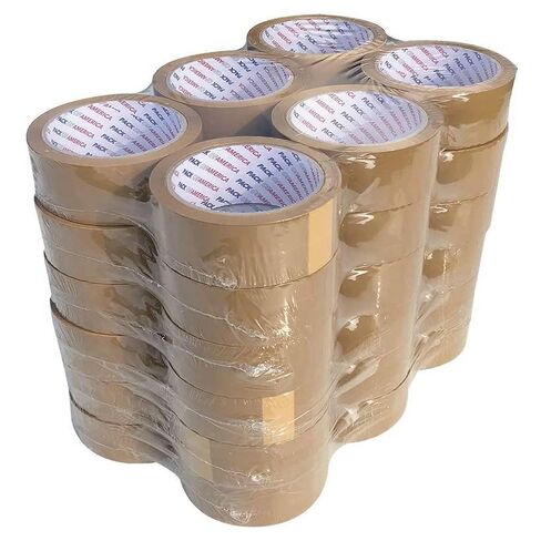 شريط تغليف من أمريكا باللون البني الداكن، 36 لفة - 1.88 بوصة × 55 ياردة، سمك 2 مل - شريط تغليف بني للشحن وصناديق النقل والتخزين، شريط إغلاق كرتوني لاصق قوي in Kuwait