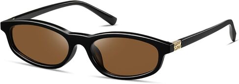 kimorn Retro Oval Sunglasses for Women Chic Cat Eye 90s Sunnies Lightweight Narrow Shades in Kuwait