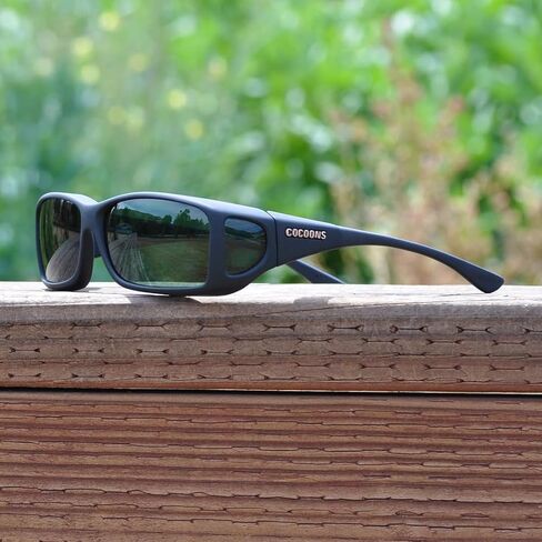 Cocoons Photochromic Polarized Fitover Ml Wide Line C422GPC Polarized Rectangular Sunglasses in Kuwait