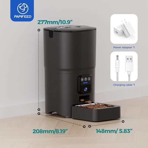 Smart Automatic Cat feeders(2.4G WiFi) and External Camera(2.4/5G WiFi), WiFi Pet Feeder with APP, 1080P HD Video with Enhanced IR Night Vision,Blue-Tooth Link Assist Function&Cloud Storage in Kuwait