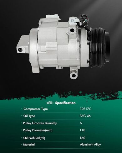 SCITOO AC Compressor for Ford Edge 3.5L 2007-2010, Fast Cooling Air Conditioner Compressor for Lincoln MKX 3.5L 2007-2010 CO 9775C in Saudi Arabia