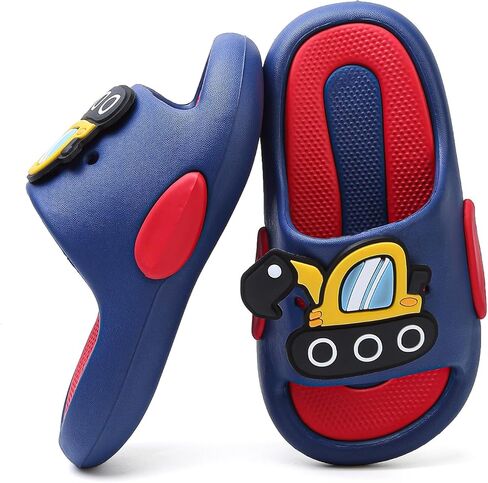 Kids Boys Slides Sandals Ultra Comfortable Beach Pool Shower Shoes House Slide Indoor Outdoor in Kuwait