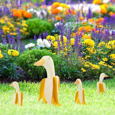 Duck Sculpture Garden Decor Funny Ornament Yard Office Lawn Home Garden Weird Gifts Patio Duck Statues(S) in Saudi Arabia