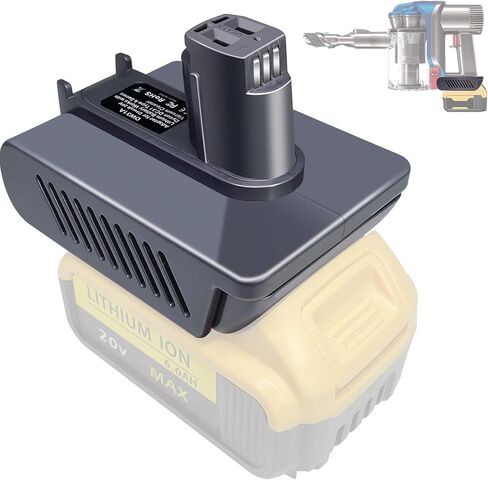 for Dyson V7 Battery Adapter, TPDL for Dewalt 20V Battery Convert to Dyson 21.6V V7 Handheld Vacuum Converter Absolute, Motorhead Pro, Trigger, Fluffy HEPA Li-ion SV11 Battery(Only Fit for V7 Series) in Kuwait