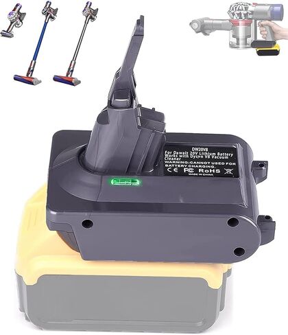 for Dyson V7 Battery Adapter, TPDL for Dewalt 20V Battery Convert to Dyson 21.6V V7 Handheld Vacuum Converter Absolute, Motorhead Pro, Trigger, Fluffy HEPA Li-ion SV11 Battery(Only Fit for V7 Series) in Saudi Arabia