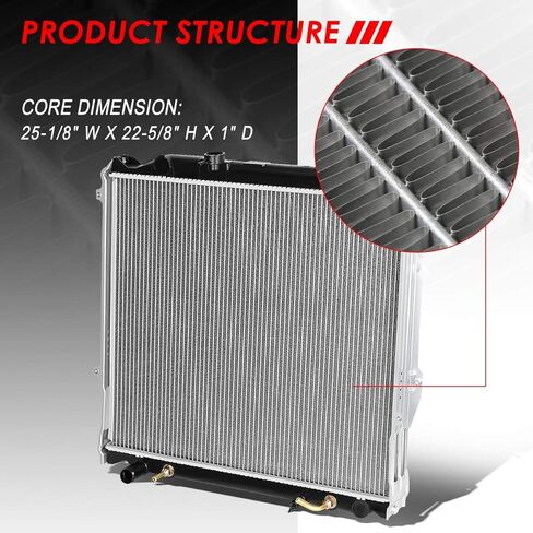 Auto Dynasty Radiator Compatible with 1996-2002 Toyota 4Runner AT MT, DPI 1998 Factory Style 1-Row Cooling Radiator, Aluminum Core in Saudi Arabia