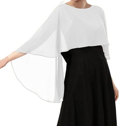 Sheer Shawls and Wraps for Evening Dresses Chiffon Capes for Women Soft Wedding Cover Up in Saudi Arabia