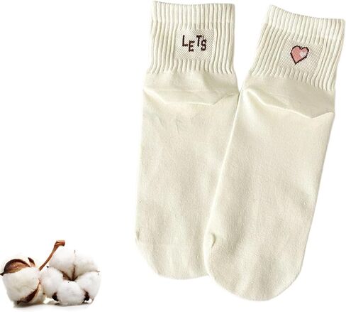 CHUNFO Womens Ankle Socks Heart Print Cotton Blend Low Cut Casual Socks for Sneakers in Saudi Arabia