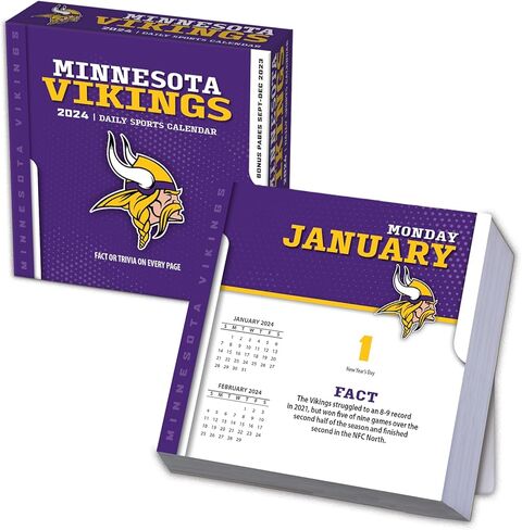 Turner Sports Minnesota Vikings 2025 Box Calendar (25998053047) in Saudi Arabia