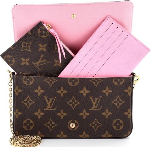 قماش Louis Vuitton المحبب مسبقًا Felicie Pochette Limited Edition Vivienne Xmas Monogram Canvas، بني in Saudi Arabia