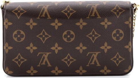 قماش Louis Vuitton المحبب مسبقًا Felicie Pochette Limited Edition Vivienne Xmas Monogram Canvas، بني in Saudi Arabia
