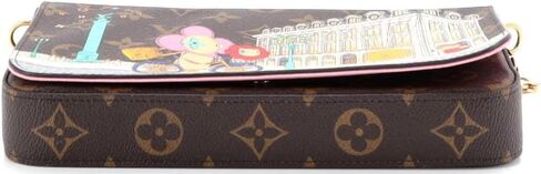 قماش Louis Vuitton المحبب مسبقًا Felicie Pochette Limited Edition Vivienne Xmas Monogram Canvas، بني in Saudi Arabia