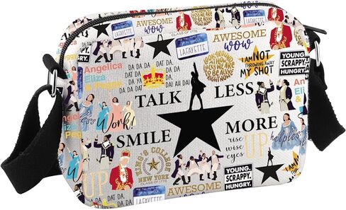 Musical Theatre Gift Musical Merchandise Talk Less Smile More Crossbody Bag for Theater Fans in Saudi Arabia