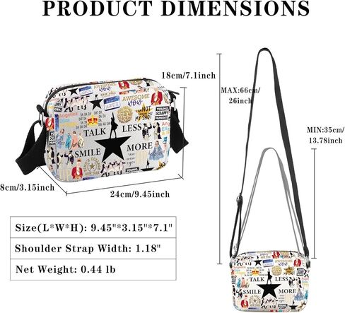 Musical Theatre Gift Musical Merchandise Talk Less Smile More Crossbody Bag for Theater Fans in Saudi Arabia