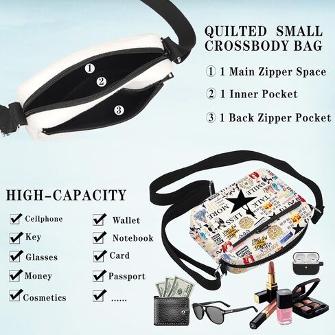 Musical Theatre Gift Musical Merchandise Talk Less Smile More Crossbody Bag for Theater Fans in Saudi Arabia