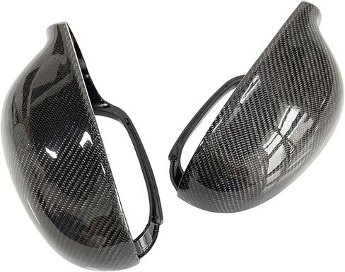 Real Carbon Fiber Side Wing Mirror Cover Caps for Volkswagen VW Golf Mk5 04-08 Gti Tdi R32 Jetta Mk5 2006-2010/ Rabbit 2006-2009, 1:1 Replacement OEM-fit in Kuwait