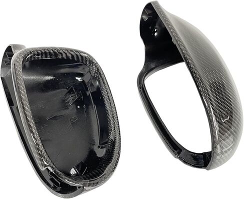 Real Carbon Fiber Side Wing Mirror Cover Caps for Volkswagen VW Golf Mk5 04-08 Gti Tdi R32 Jetta Mk5 2006-2010/ Rabbit 2006-2009, 1:1 Replacement OEM-fit in Kuwait