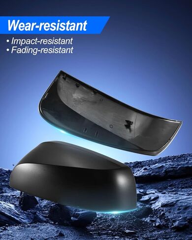 Left Driver Side Mirror Cover Cap Fit for Toyota RAV4 LE & Hybrid LE 2019 2020 2021 2022 2023 2024, Without Turn Signal in Kuwait