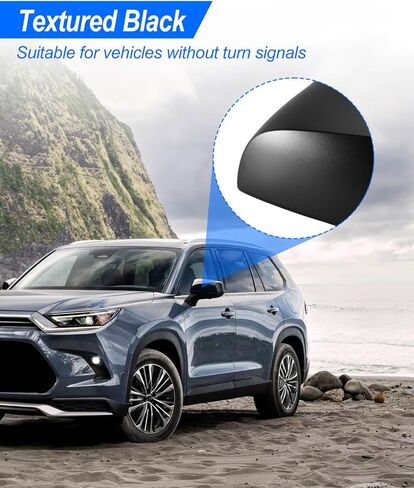 Left Driver Side Mirror Cover Cap Fit for Toyota RAV4 LE & Hybrid LE 2019 2020 2021 2022 2023 2024, Without Turn Signal in Kuwait
