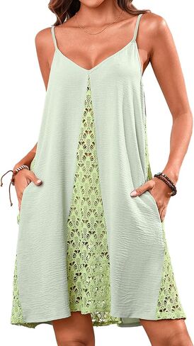 ملابس سباحة نسائية للشاطئ من Totatuit فساتين كروشيه ثوب سباحة بدون أكمام فستان سباغيتي أشرطة ملابس سباحة تغطية in Kuwait