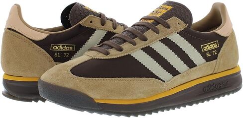 Men's Adidas SL 72 RS Shoes - Brown / Putty Grey / Preloved Yellow in Saudi Arabia