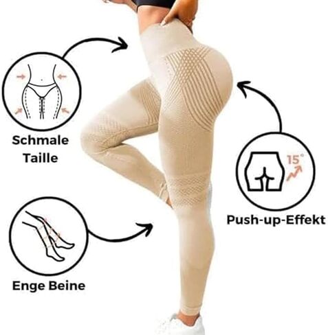 Vivacuerpo 3D Anti-Cellulite Leggings for Women-High Waist Tummy Control & Butt Lifting,Slimming Yoga Workout Pants (Black,Large) in Saudi Arabia