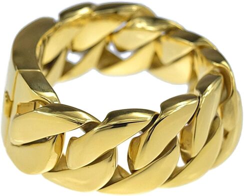 Bling Cartel Heavy 30MM Wide Cuban Link 316L Stainless Steel Gold Finish Big Chunky Hip Hop 8.5" Bracelet in Saudi Arabia