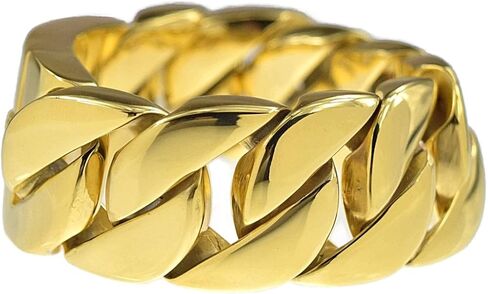 Bling Cartel Heavy 30MM Wide Cuban Link 316L Stainless Steel Gold Finish Big Chunky Hip Hop 8.5" Bracelet in Saudi Arabia