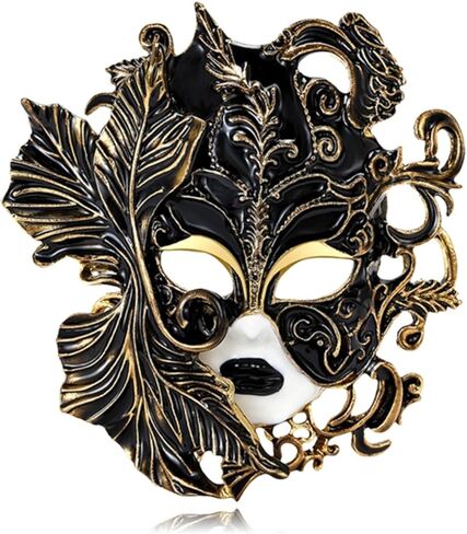 Mardi Gras Mask Brooch for Women Men Fashion Exquisite Colorful Magic Mask Pin Personalized Enamel Dripping Oil Brooch Elegant Dress Coat Pin Decor Wedding Carnival Party Birthday Jewelry Gift in Saudi Arabia