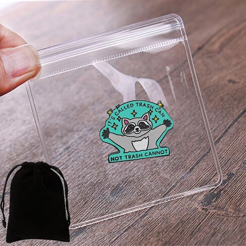 Cute Raccoon Enamel Pin, "It's Called Trash Can Not Trash Cannot "Cartoon Animal Badge for Bags, Jackets, Hats in Saudi Arabia