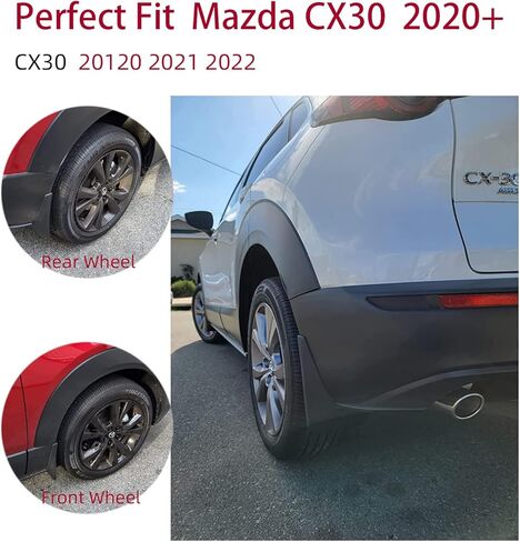Mud Flaps Kit for 2020 2021 2022 Mazda CX30 CX-30 Accessories Mud Splash Guard Mud Flap Front and Rear 4pcs in Kuwait