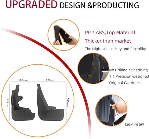 Mud Flaps Kit for 2020 2021 2022 Mazda CX30 CX-30 Accessories Mud Splash Guard Mud Flap Front and Rear 4pcs in Kuwait