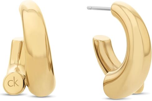 Calvin Klein Women's Jewelry - CK Spiral Hoop Earrings - Stainless Steel - Fashion Accessory for Everyday Wear - Gift for Her in Saudi Arabia