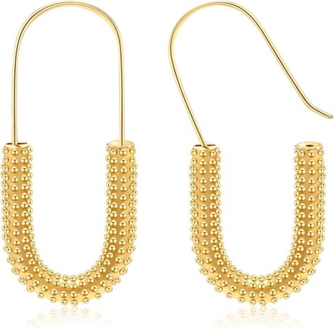 إسقاط Dangle Huggie Hoop Earrings Surgical Steel 14k Mold Plated Hypewallergenic arocring in Saudi Arabia