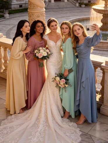 Spring Floral Chiffon Junior Bridesmaid Dresses Long Sleeve Wedding Guest Dress High-Low Holiday Dresses for Girls in Saudi Arabia