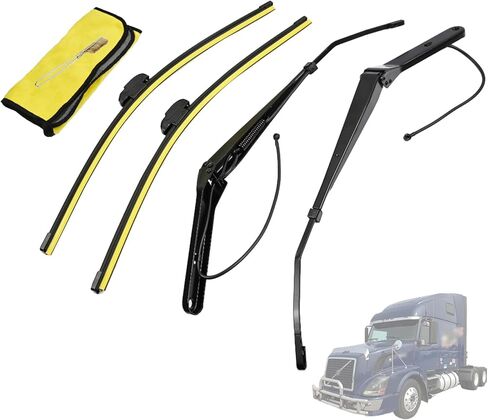 1 Pair Front Windshield Wiper Arm & 22" Blade Kit 602-5420 85111394 Compatible With Volvo VNL 2008 2009 2010 2011 2012 2013 2014, Does not fit late-2014 models in Kuwait