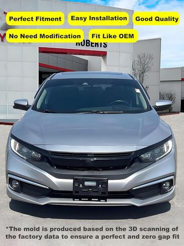 FASTCHE Front Bumper License Tag Plate Frame Bracket Holder Compatible with 2019 2020 2021 Honda Civic Front Bumper License Plate Holder Mounting Bracket Replace # HO1068131 71145TBAA50 in Kuwait