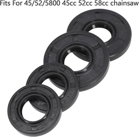 2 مجموعة علبة المرافق ختم النفط خزان الوقود تنفيس 4500 5200 5800 45cc 52cc 58cc مناشير الغاز قطع الغيار in Kuwait