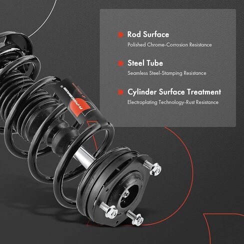 A-Premium Front Complete Struts Compatible with Ford Fiesta [1.6L] 2014-2017, Manual Trans - 2x Replacement Suspension Shock Absorber with Coil Spring Assembly in Saudi Arabia