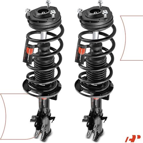 A-Premium Front Complete Struts Compatible with Ford Fiesta [1.6L] 2014-2017, Manual Trans - 2x Replacement Suspension Shock Absorber with Coil Spring Assembly in Saudi Arabia