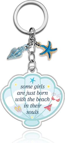 Beach Keychain Accessories Beach Gifts for Women Beachs Stuff for Teen Girls Beachs Themed Gifts Ideas Ocean Seashell Keychain Summer Stuff for Bag Charms in Kuwait