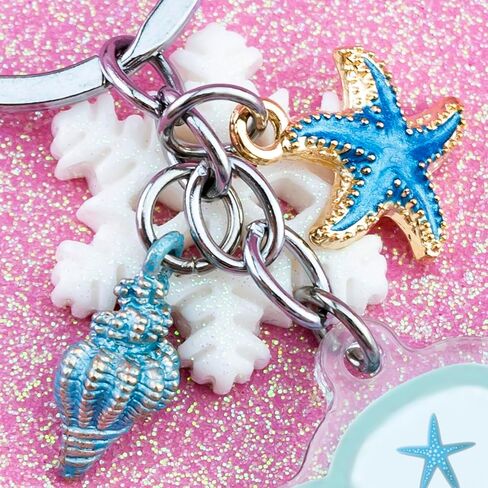Beach Keychain Accessories Beach Gifts for Women Beachs Stuff for Teen Girls Beachs Themed Gifts Ideas Ocean Seashell Keychain Summer Stuff for Bag Charms in Kuwait