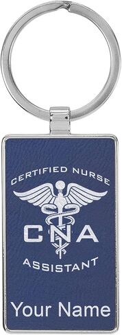 LaserGram Rectangle Keychain, CNA Certified Nurse Assistant, Personalized Engraving Included (Metal Frame) in Saudi Arabia