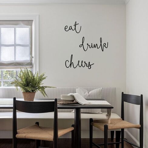 Prmstp Eat Drink Cheers Wall Decor Farmhouse Kitchen Wall Decor Metal Wall Art for Home Kitchen in Saudi Arabia