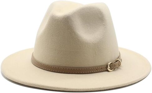 Classic Black Felt Fedora Hat with Leather Band, Wide 2-Inch Brim, 5-Inch Crown Height in Saudi Arabia
