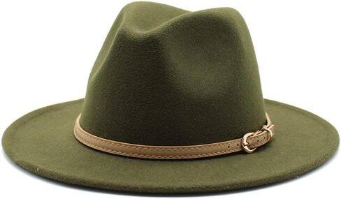 Classic Black Felt Fedora Hat with Leather Band, Wide 2-Inch Brim, 5-Inch Crown Height in Saudi Arabia